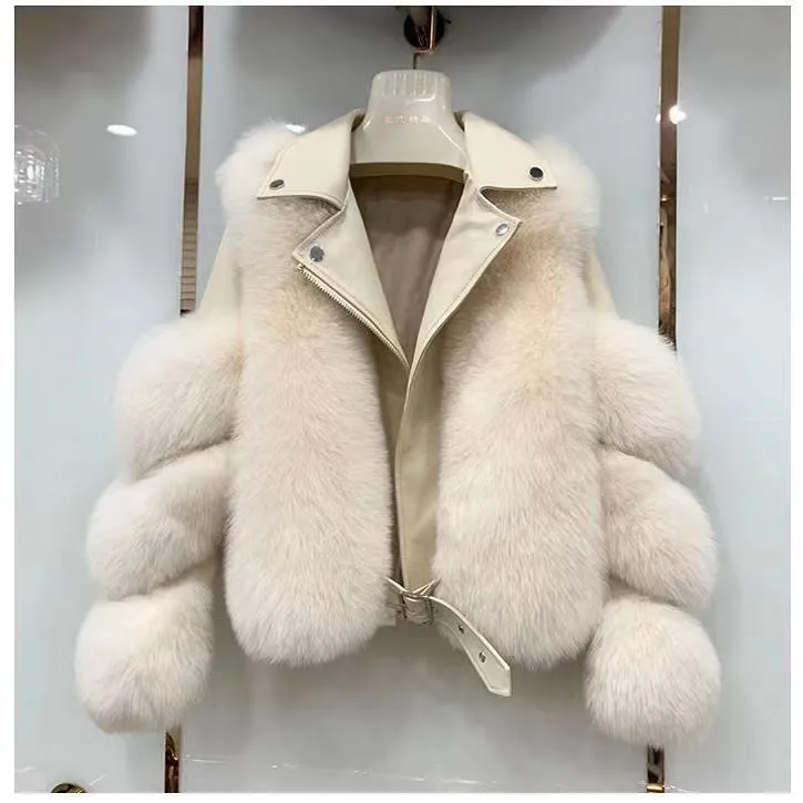 Women's Clothing Imitation Fur Women's Motorcycle Clothing Coat Autumn And Winter Young Coat