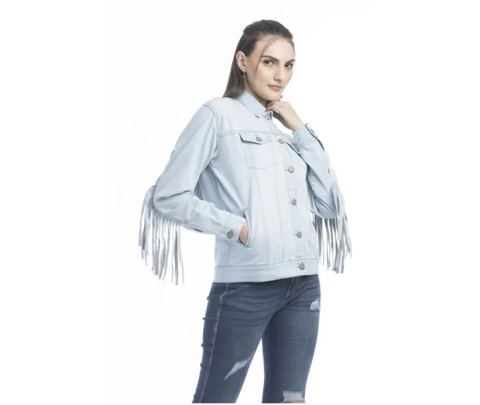 Women's Myra Cassie Fringe Denim Jacket