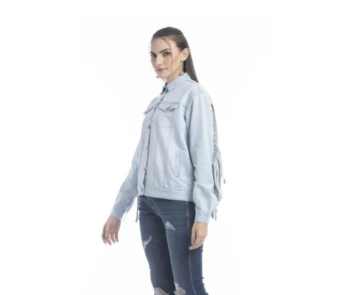 Women's Myra Cassie Fringe Denim Jacket