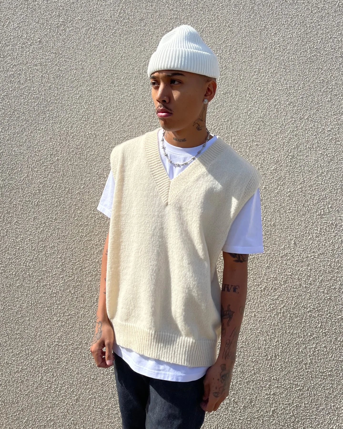 XXIII Create Knit Vest Cream