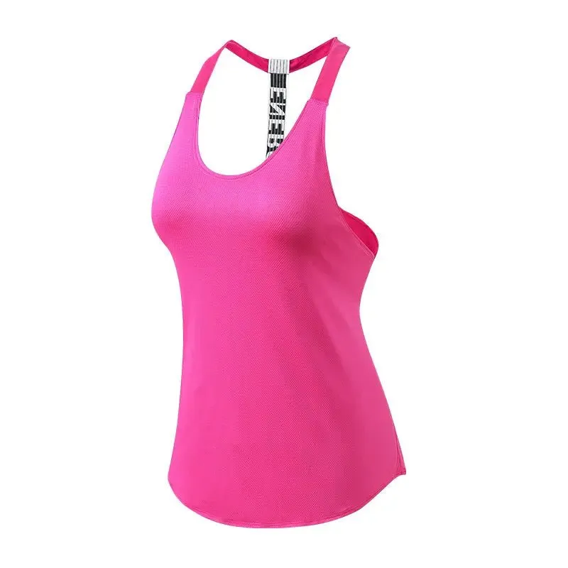 Yoga Top Vest Sports Shirt Women Backless Fitness Running Gym Crop Sleeveless Tank Tops