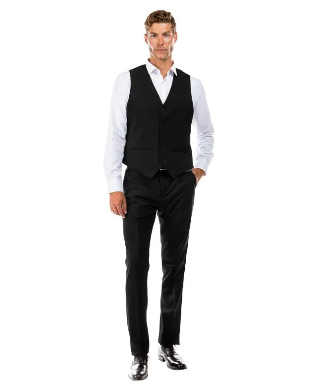 Zegarie Slim Fit Suit Separates Vest, Midnight Black